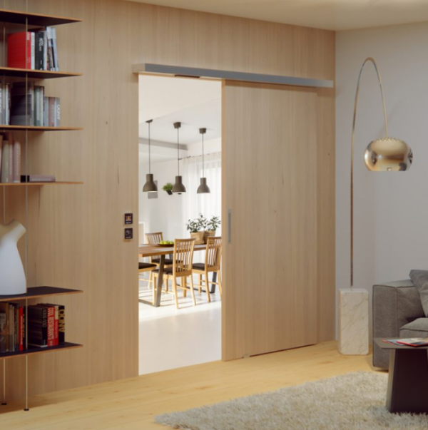 Ruang Terbuka dengan Pintu Geser Kayu